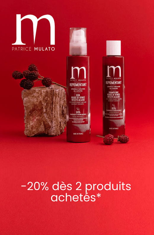 En janvier, profitez de -20% dès 2 produits achetés sur les repigmentants Patrice Mulato !