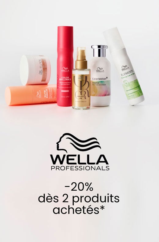 On adopte les soins capillaires Wella Professionals, avec -20% dès 2 achetés*.