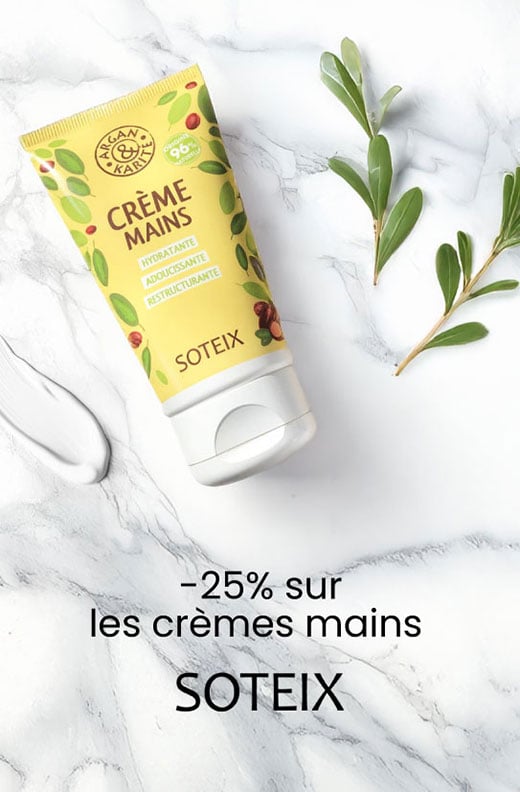 Bénéficiez avec l'Offre du mois de 25% de remise immédiate sur les crèmes mains !