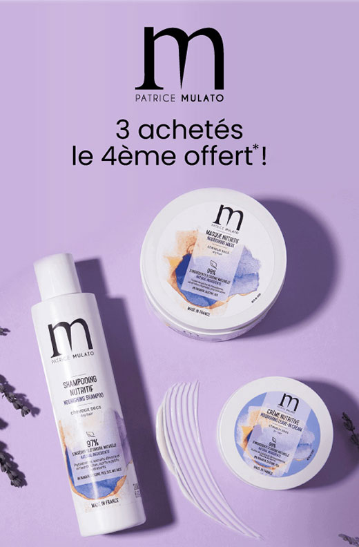 3 produits Patrice Mulato achetés, le 4ème offert* !