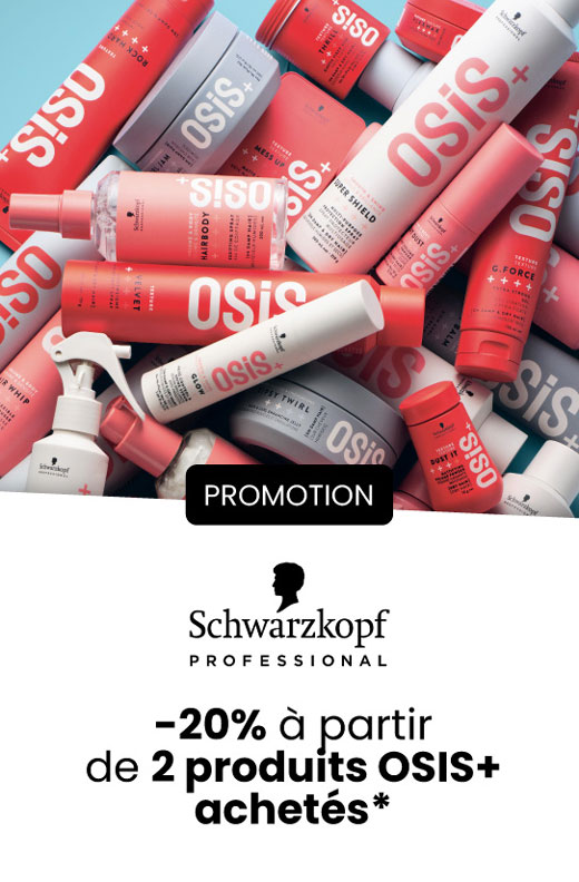 En juillet, bénéficiez de 20% de remise dès 2 coiffants Osis+ de Schwarzkopf Professional achetés !